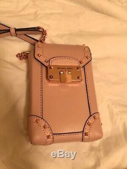 Nwt $270 Rare Michael Kors Small Leather Crossbody Bag Pink Blossom/rose Gold