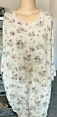 Nwt Magnolia Pearl Oversized Floral Print Francis Pullover Wine Rose Rare