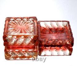 Old Baccarat Rare Bamboo Rose Trinket Box With Lid Used