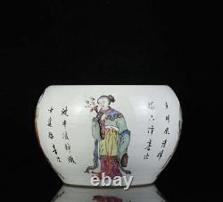 Old Rare Chinese Famille Rose Brush Washer With Guangxu Marked (wx256)