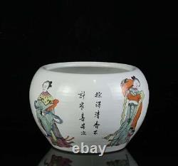 Old Rare Chinese Famille Rose Brush Washer With Guangxu Marked (wx256)