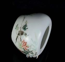 Old Rare Chinese Famille Rose Brush Washer With Yu Hanqing Marked (wx250)