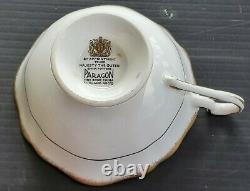 PARAGON Cabbage Rose Heavy Gold Teacup Only Set RARE READ