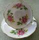Paragon Pink Cabbage Roses Teacup And Saucer Set Rare Six Roses Vintage Stunning