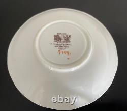 Paragon Tea Cup & Saucer True Orange Pink Rose Gold Trim Rare