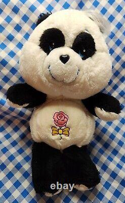 Perfect Panda Care Bears 12 plush pink rose tummy rare vintage collectors toy