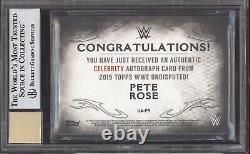 Pete Rose Bgs 9 2015 Topps Wwe Undisputed Autograph Auto Rare Mint Signature