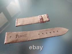 Piaget OEM Genuine Crocod. Strap Pink/Rose 18mm nice and rare