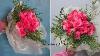 Pink Bridal Bouquet With Net Fabric Pink Roses Bouquet Diy Wedding Bouquet Untrained Artist