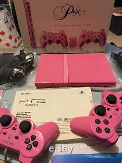 PlayStation 2 PS2 pink rose Pack état neuf starter pack rare full ps two