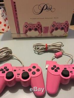 PlayStation 2 PS2 pink rose Pack état neuf starter pack rare full ps two