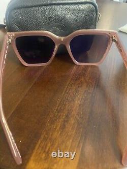 QUAY AUSTRALIA PINK ROSE-GOLD TRIMMED REFLECTIVE Sunglasses GORG RARE Y2K
