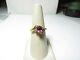 Rare 14k Solid Yellow Gold Ring With Dusty Rose Natural Sapphire & Diamonds