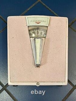 RARE 1950's Vintage/Retro Detecto MCM Bathroom Scale Pink With Silver Speckles