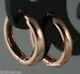 Rare 1.26g Classic Style Solid 14k Pink Rose Gold Huggies Hoop Earrings 12x3mm