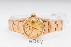 RARE $25,000 18k Rose Gold DATE ROLEX PRESIDENT Ladies Watch RED DATE WTY