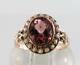 Rare 9ct 9k Rose Gold 9mm X 7mm Aaa Pink Tourmaline Pearl Ring Free Resize