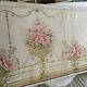 Rare Antique 1800's Wallpaper Pink Roses Bouquets Gilt Early 76x19 Carey Bros