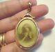 Rare Antique Georgian 9k Gold (9ct) Rose Gold Double Sided Large Oval Locket