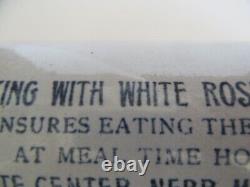 RARE Antique White Rose Flour Stoneware Rolling Pin, Platte Center, Nebraska-15