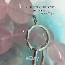 RARE Authentic Tiffany & Co Paloma Picasso Rose Quartz 13mm Silver Necklace