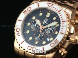 RARE Deep Blue Sea Ram 500 # 0011 Swiss Chron0 Rose Gold SS Sapphire Diver Watch