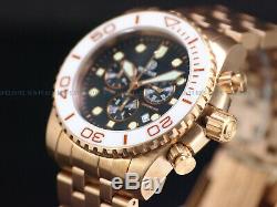 RARE Deep Blue Sea Ram 500 Swiss Chronograph Rose Gold SS Sapphire Diver Watch
