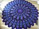 Rare Find- Completed Piece Annies Cathedral Rose Stained Glass Window Afghan