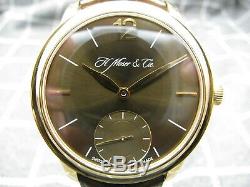 RARE H. Moser & Cie 18K Rose Gold Mayu Endeavour Small Seconds Watch FULL SET