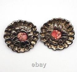 RARE La Rose Pourpre Clip on Earrings Vintage 1980s Collectible Valuable Pink