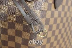RARE Louis Vuitton NEVERFULL MM, Damier Ebene with ROSE B. (PINK) SOLD OUT