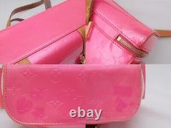 RARE Louis Vuitton Vernis Shoulder Bag Sullivan Horizontal Pink Authentic