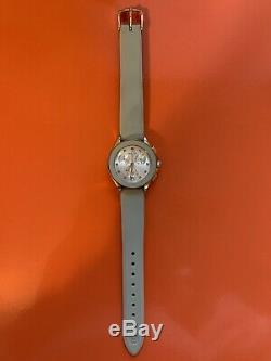 RARE MICHELE Cape Chronograph Watch In Taupe/Rose Gold