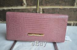 RARE NWT $165 Brahmin Ady Leather Wallet Thornfield Rose pink