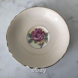 RARE PARAGON Pink Cabbage Rose Tea Cup & Saucer Soft Peach Double Warrant 1940