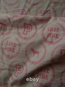 RARE PINK Victoria's Secret Pink Monogram Vintage Complete Twin Sheet Set