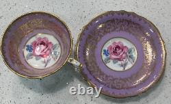 RARE! Paragon Floating Rose Tea Cup and Saucer Holiday Special