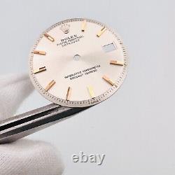 RARE Rolex Pink Rose Gold Silver Two Tone Tritium Dial 36mm Datejust 1601 1603