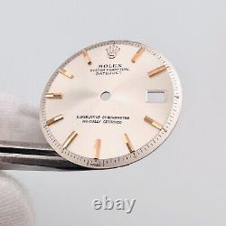 RARE Rolex Pink Rose Gold Silver Two Tone Tritium Dial 36mm Datejust 1601 1603