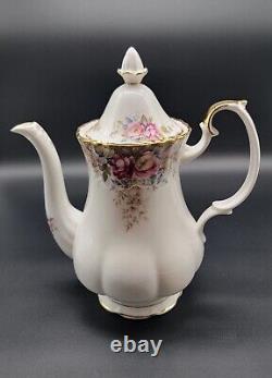 RARE Royal Albert- Autumn Roses LARGE Coffee Pot