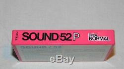RARE SEALED CASSETTE AUDIO TAPE TEAC SOUND 52P ROSE NEUF NEW pink reel to reel