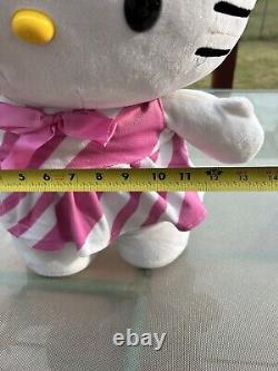 RARE Sanrio LARGE 20 Hello Kitty Standing Plush PINK Candy-Cane Door Greeter