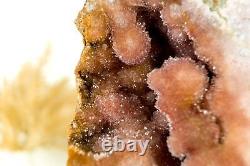 RARE Small Pink & Red Amethyst Geode with AAA Rose and Red Amethyst Druzy, 2.8 K