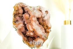 RARE Small Pink & Red Amethyst Geode with AAA Rose and Red Amethyst Druzy, 2.8 K