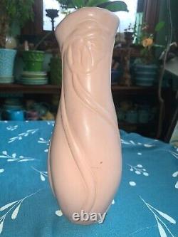 RARE Van Briggle Art Pottery Vase Flower Pink Dusty Rose MCM Lucile Larson Sign