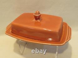 RARE! Vintage Fiesta Riviera Harlequin 1/2 lb Covered Butter Dish ROSE, Nice