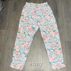 RARE Vintage Lee High Waisted Rose USA MADE Tapered Size 27x27 Floral