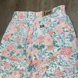 RARE Vintage Lee High Waisted Rose USA MADE Tapered Size 27x27 Floral