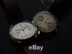 RARE Vintage Longines 30CH Chronograph watch 6332 18k rose gold