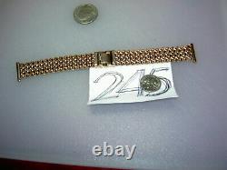 RARE Vtg KREISLER Quality USA NOS Deco Weave Rose Gold GF 19mm lug Watch BAND